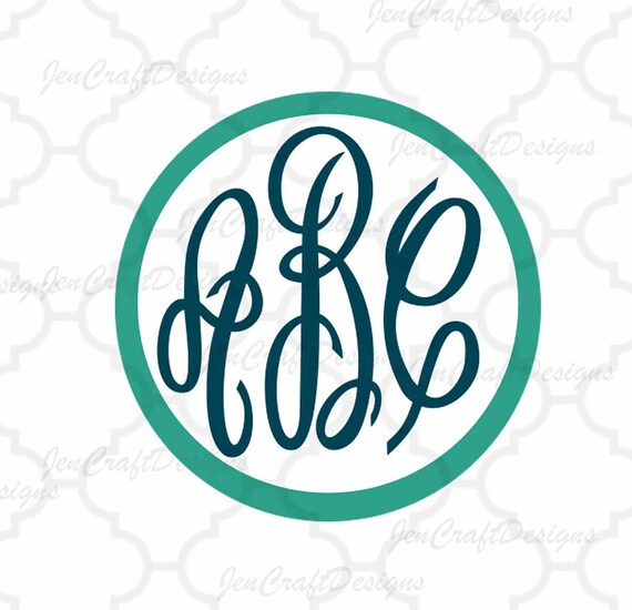 Download Master Round Monogram font SVG DXF EPS Jpg. Free frames | Etsy
