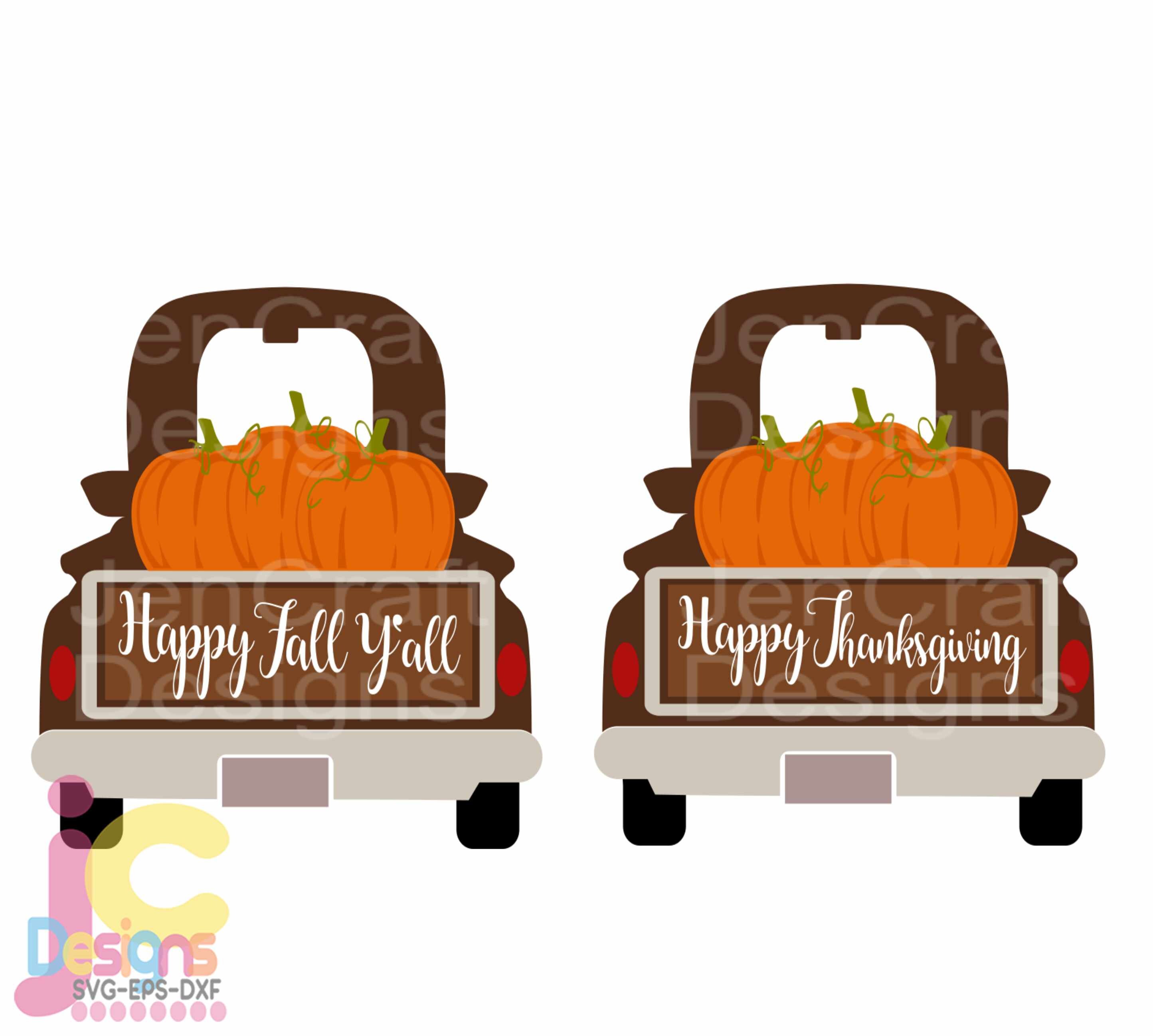Download Thanksgiving Svg Fall Pumpkin Antique Truck Svg Pumpkin Svg Vintage Classic Truck Svg Dxf Pdf Eps Png Silhouette Cricut Cut Files