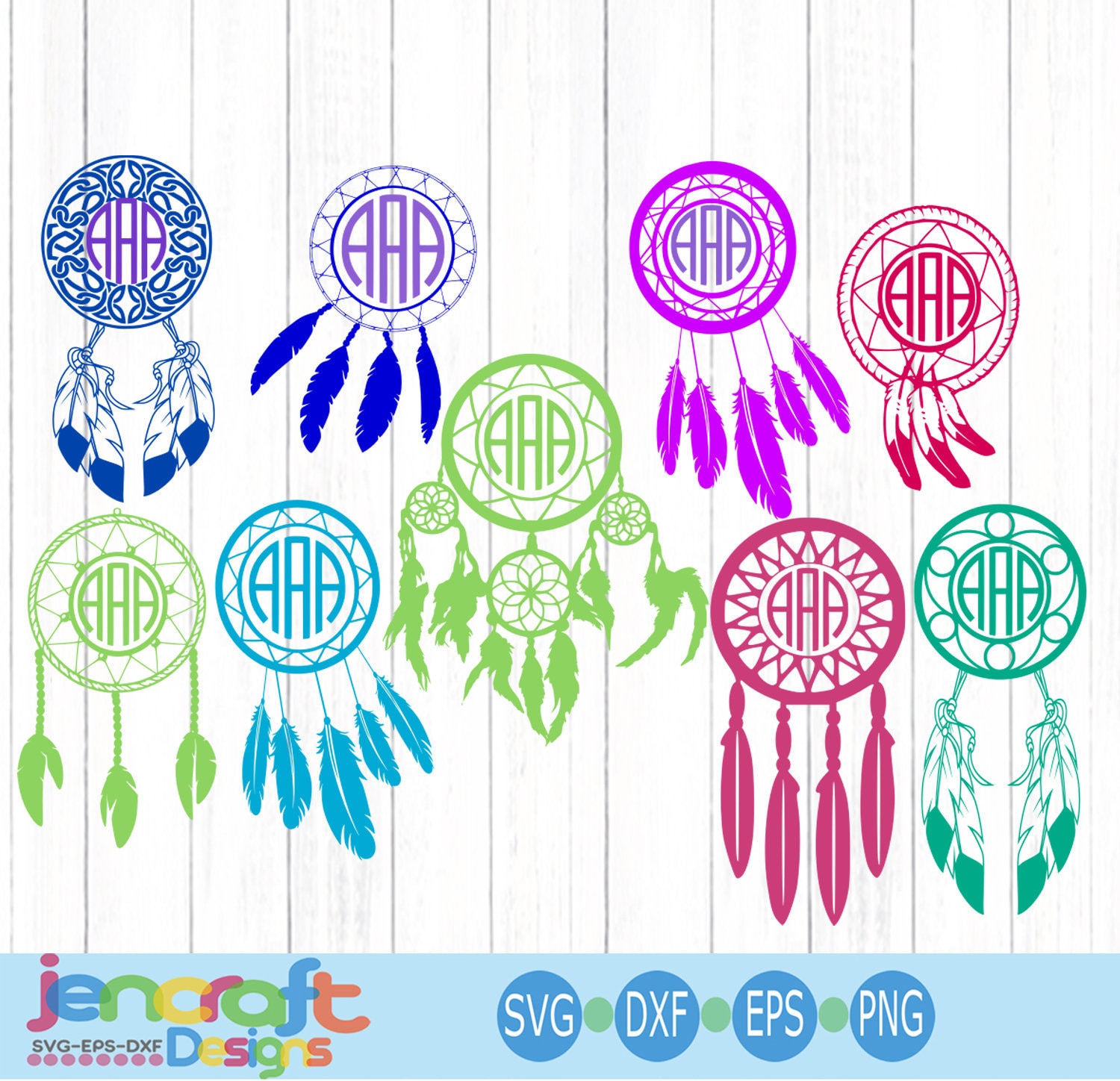 Dream Catcher Svg Dreamcatcher Svg Monogram Frame Feathers Svg Tribal Boho Birthday Cut Files For Cricut Eps Png Dxf Cricut Silhouette