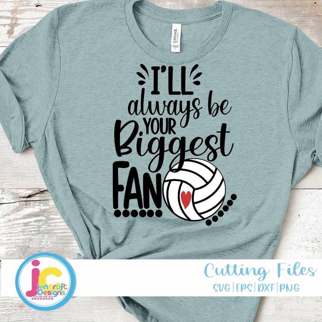 Volleyball Biggest Fan SVG Mom Dad Granddaughter Shirt Design (SVG Eps