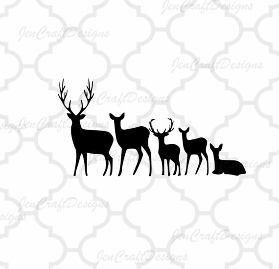 Download Deer Family Set SVG Cut Files Svg Png Dxf and Eps Cricut ...