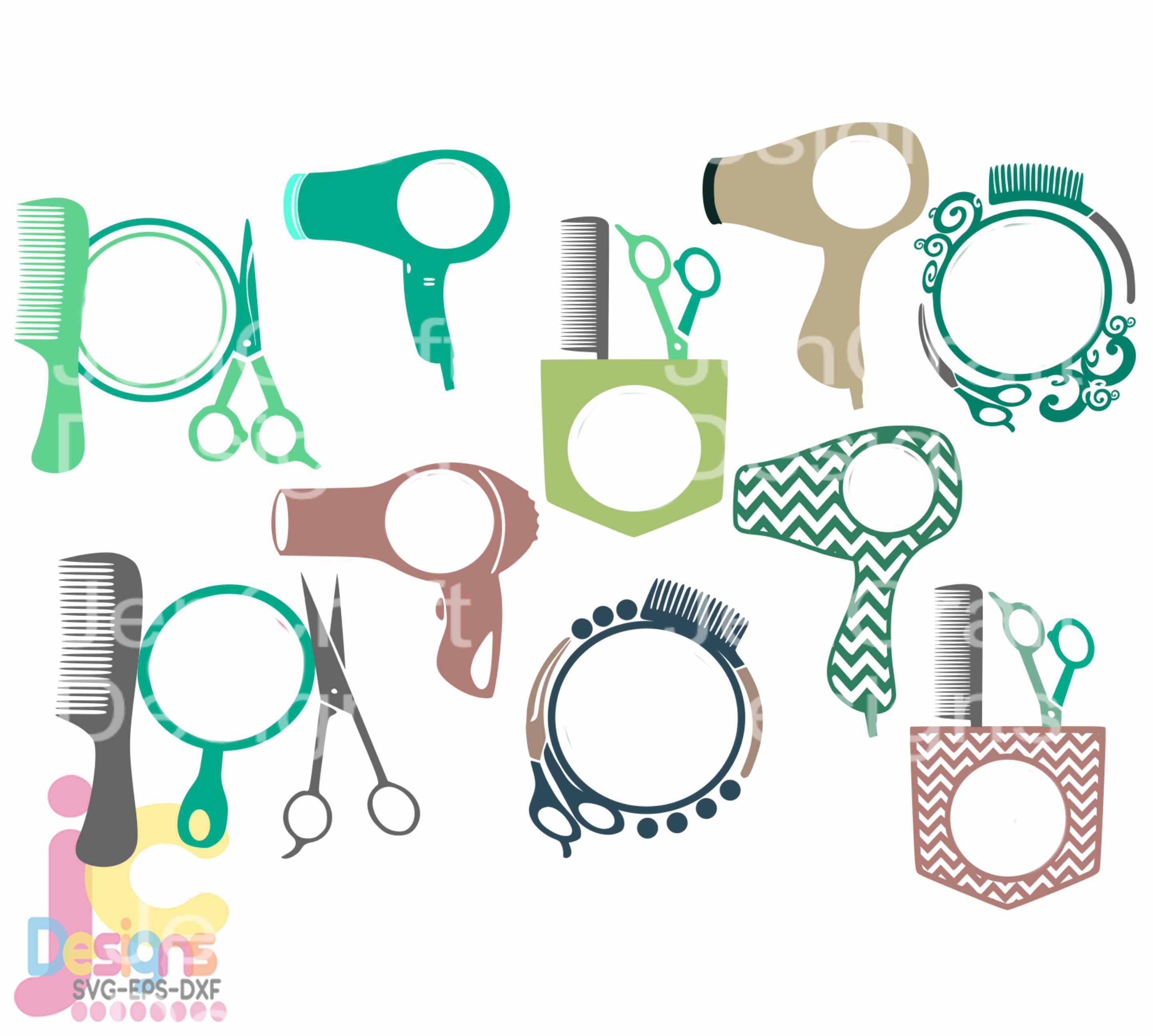 Download Hairdresser svg Stylist Salon svg, Monogram Frames Svg ...