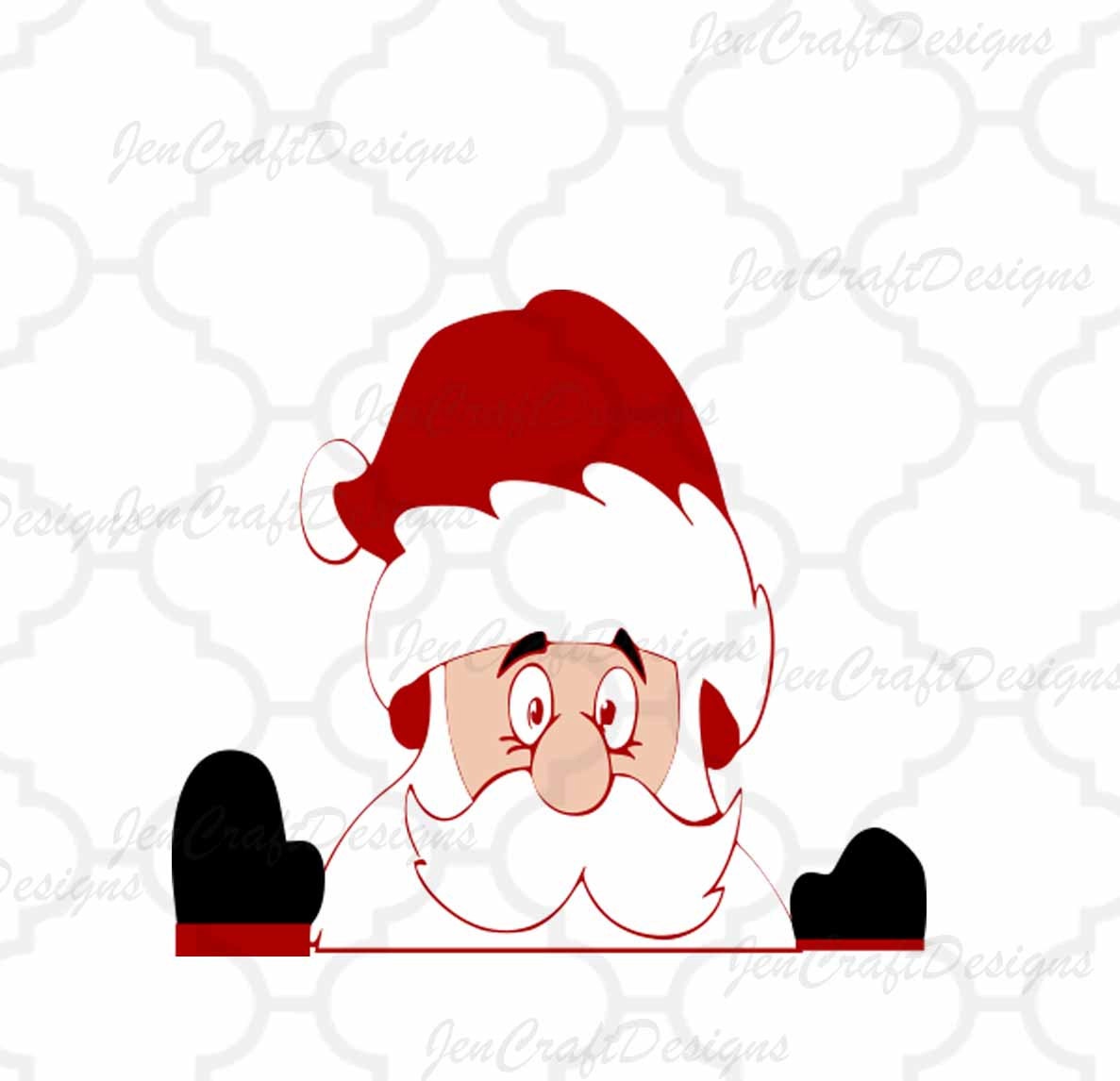 Download Peeping Santa SVG,EPS Png DXF, Peeking Santa digital ...