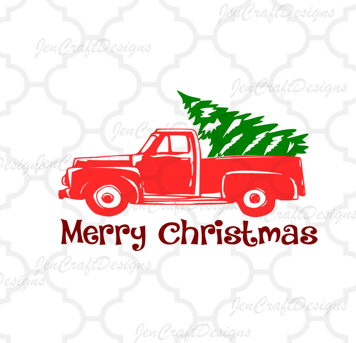 Download Red Christmas Truck Svg Cut File Antique Vector Tree Winter Holidays Vintage Svg Classic Truck Svg Dxf Eps Png Silhouette Cricut