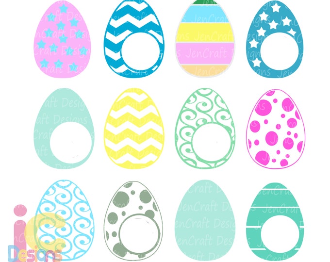 Easter svg Egg Monogram Frames Svg Pattern Eggs SVG, Spring, Bunny, Easter Basket, DXF, EPS, Png digital download Silhouette Cricut