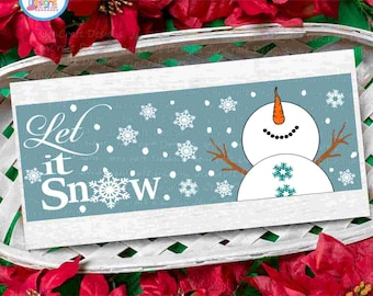 Snowman svg, Let it Snow Long sign SVG Winter Snowman design looking up, silhouette cut fles, cricut Svg, Eps Dxf Png laser Clipart