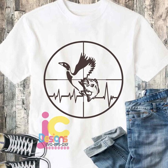 Download Duck Hunting Svg Fish Svg Sight Crosshairs Dad Hunter Fishing Fathers Day Svg Heartbeat Duck Svg Eps Dxf Files Cricut Silhouette Png Clip Art Art Collectibles