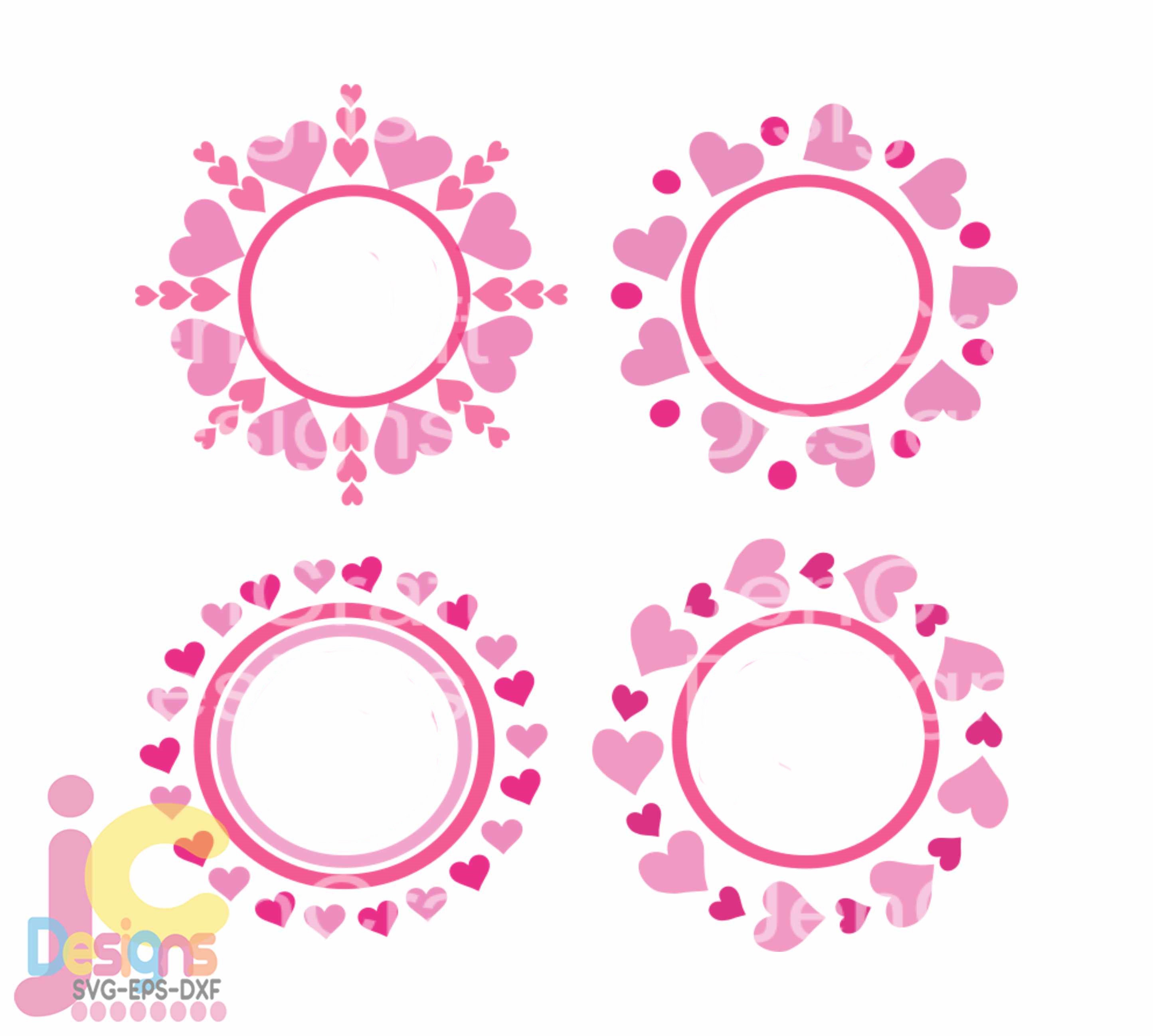 Download Valentine Svg Heart Monogram Frame Svg Valentines Day Love Heart Valentine Svg Scan N Cut Wedding Svg Eps Dxf Png