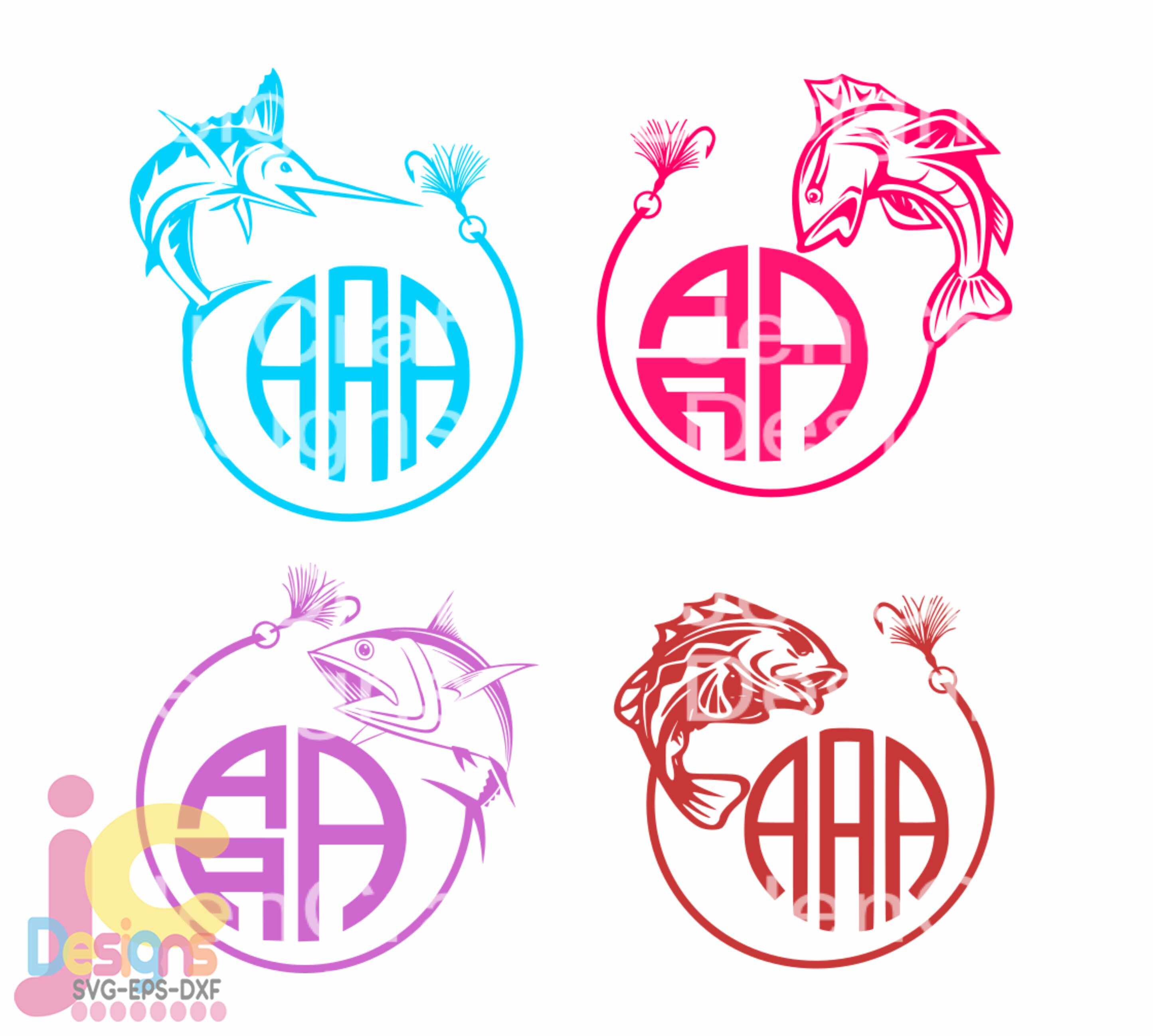 Download Fish svg Monogram Frames SVG Fishing SVG, Fathers day Dad ...