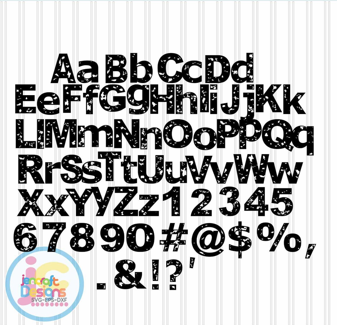 Stunned Lettering Svg Distressed Alphabet SVG Font: Grunge Letters, Numbers (digital Download ...