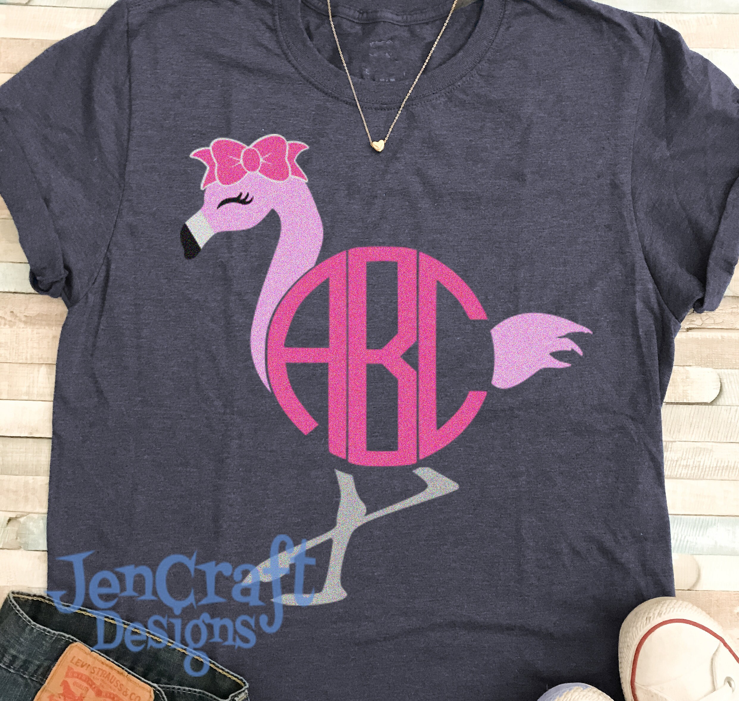 Download Flamingo Svg Circle Monogram Frame Svg, Summer Svg, Kids ...