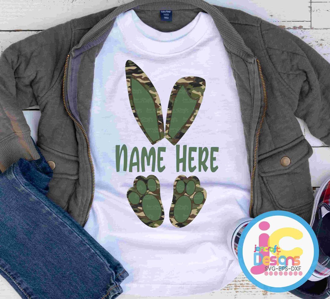 What Bunny Rabbit Camaflouges Camo Easter Bunny PNG: Camouflage Rabbit Ears & Feet (print File) - Etsy
