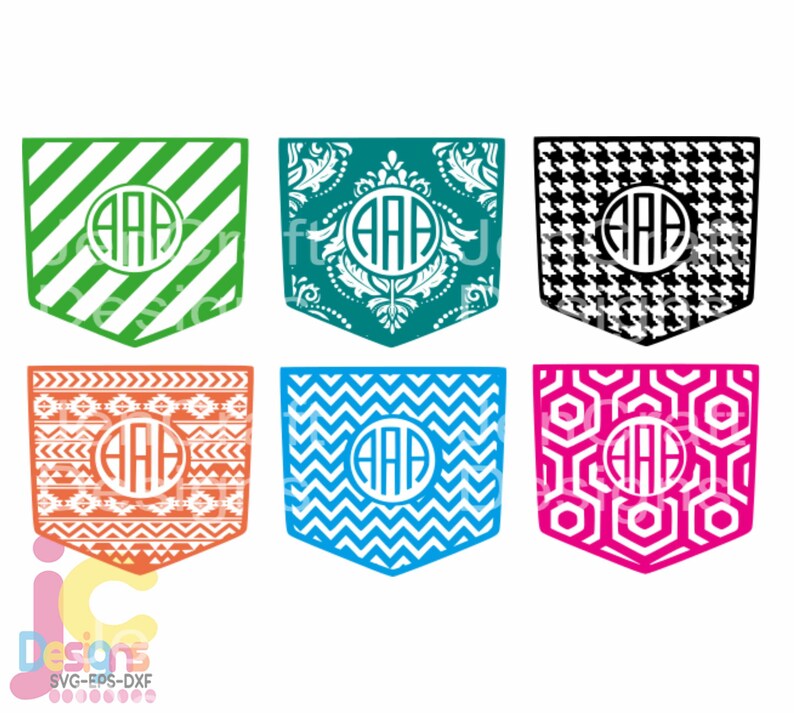 Download Shirt Pocket Monogram Frames SVG Patterned monogram ...