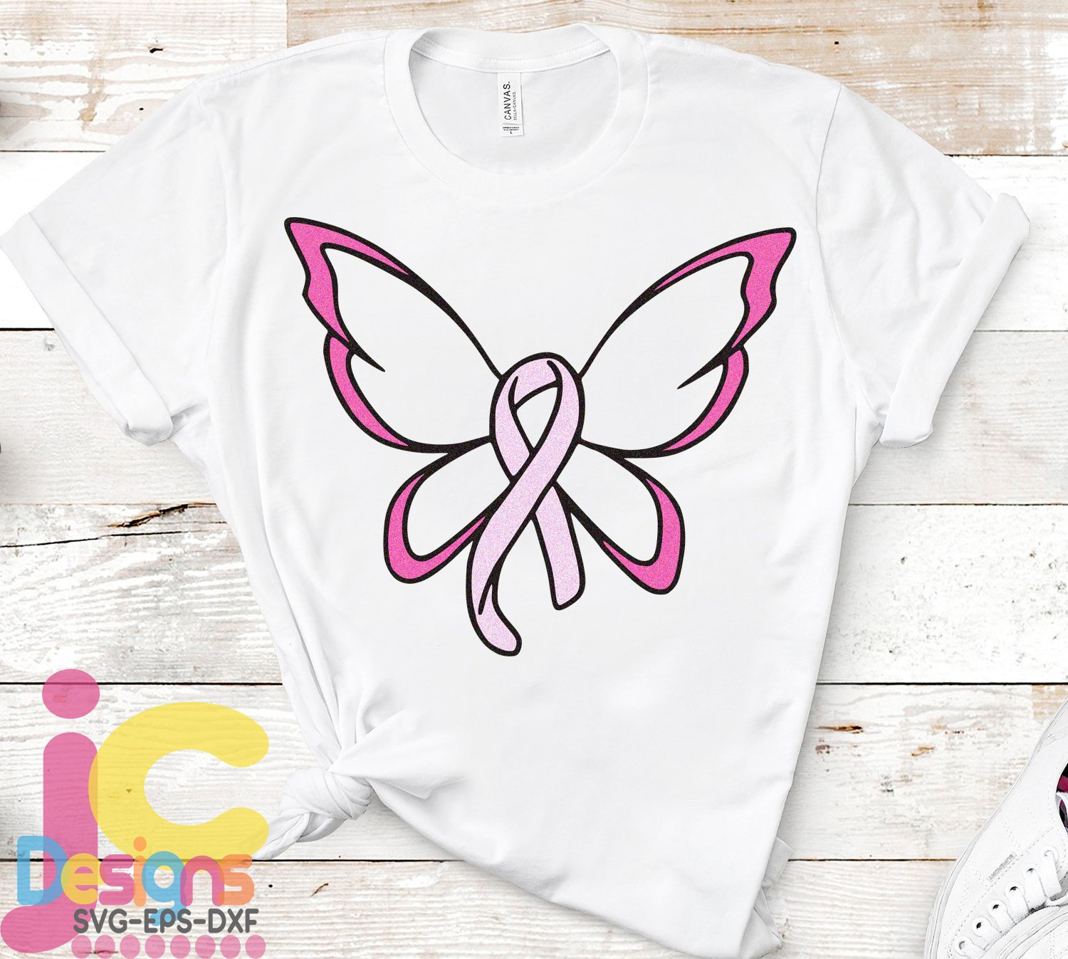 Breast Cancer Awareness Butterfly Ribbon Quotes Kids T-Shirt