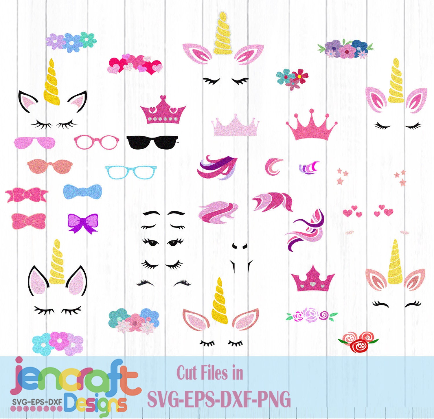 Download Unicorn kit svg, Unicorn bundle svg DIY Create your ...