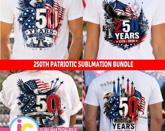 USA 250th Anniversary PNG Bundle, Patriotic Eagle Flag (Digital Download)