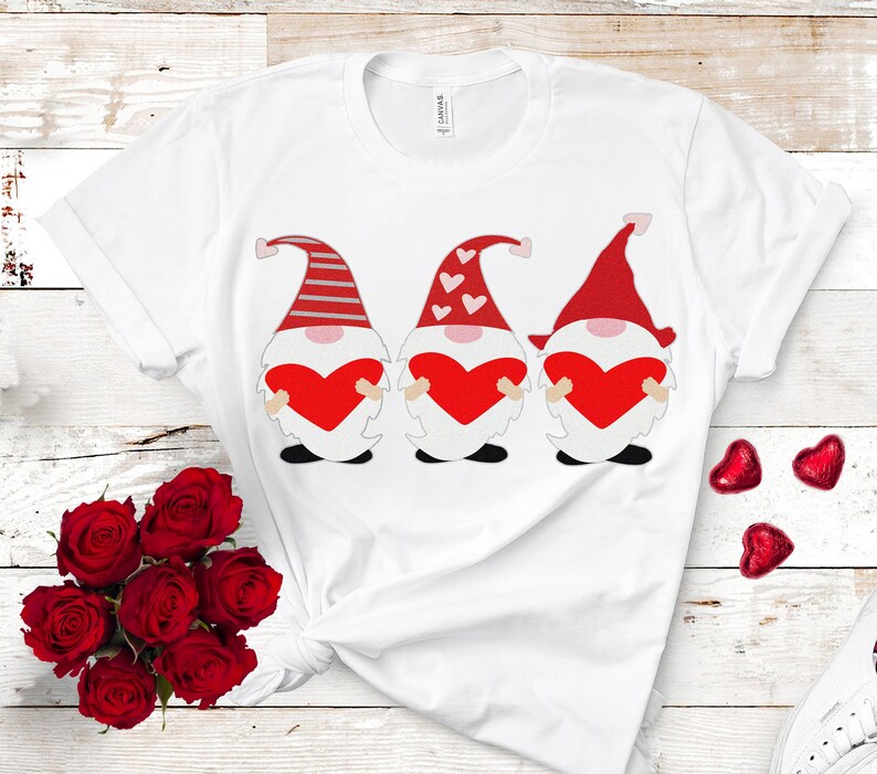 Download Valentine Gnome svg 3 Gnomes Holding hearts svg Valentine ...