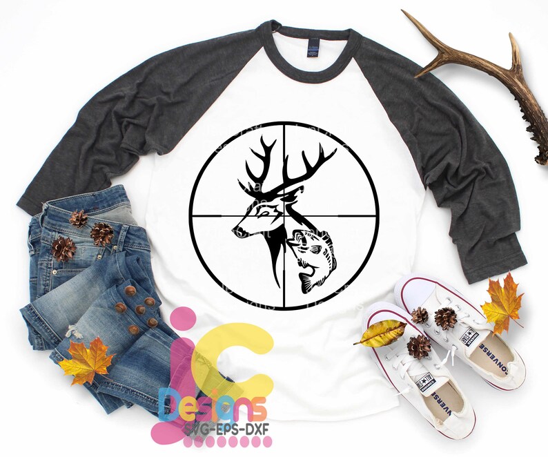Download Png Cricut Deer Svg Fish With Deer Gun Sights Crosshairs Antlers Hunting Fishing Svg Fathers Day Fisherman Dad Svg Eps Silhouette Dxf Clip Art Art Collectibles
