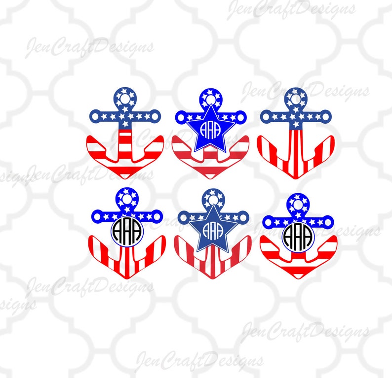 Download Free Patriotic Anchor Anchor Svg Usa Monogram Frames 4th Of July Etsy SVG Cut Files
