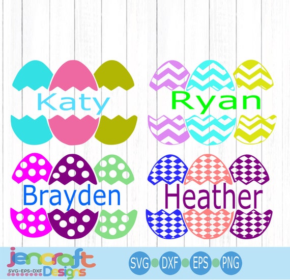 Download Easter svg Monogram Split Easter Eggs SVG Spring Bunny | Etsy