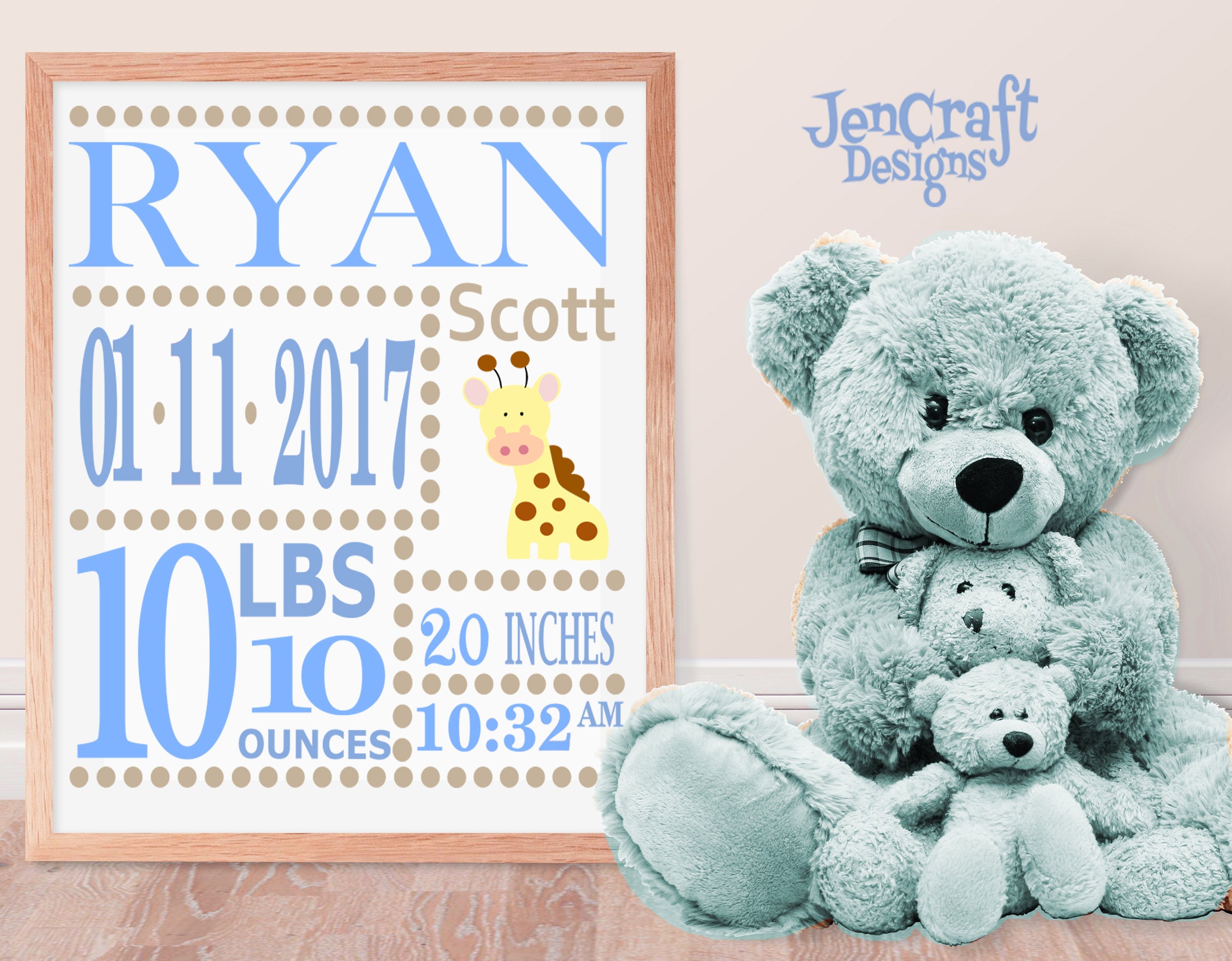Download Boy Baby Birth Announcement SVG EPS DXf cut file set with | Etsy