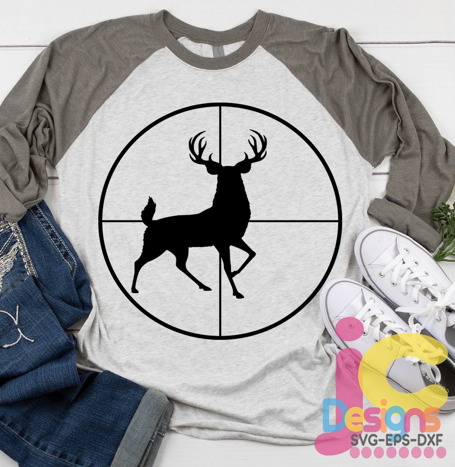Download Deer SVG, Buck in Gun sights, Crosshair Cutting File, Fathers Day Dad Hunting Svg, PNG, EPS, Dxf ...