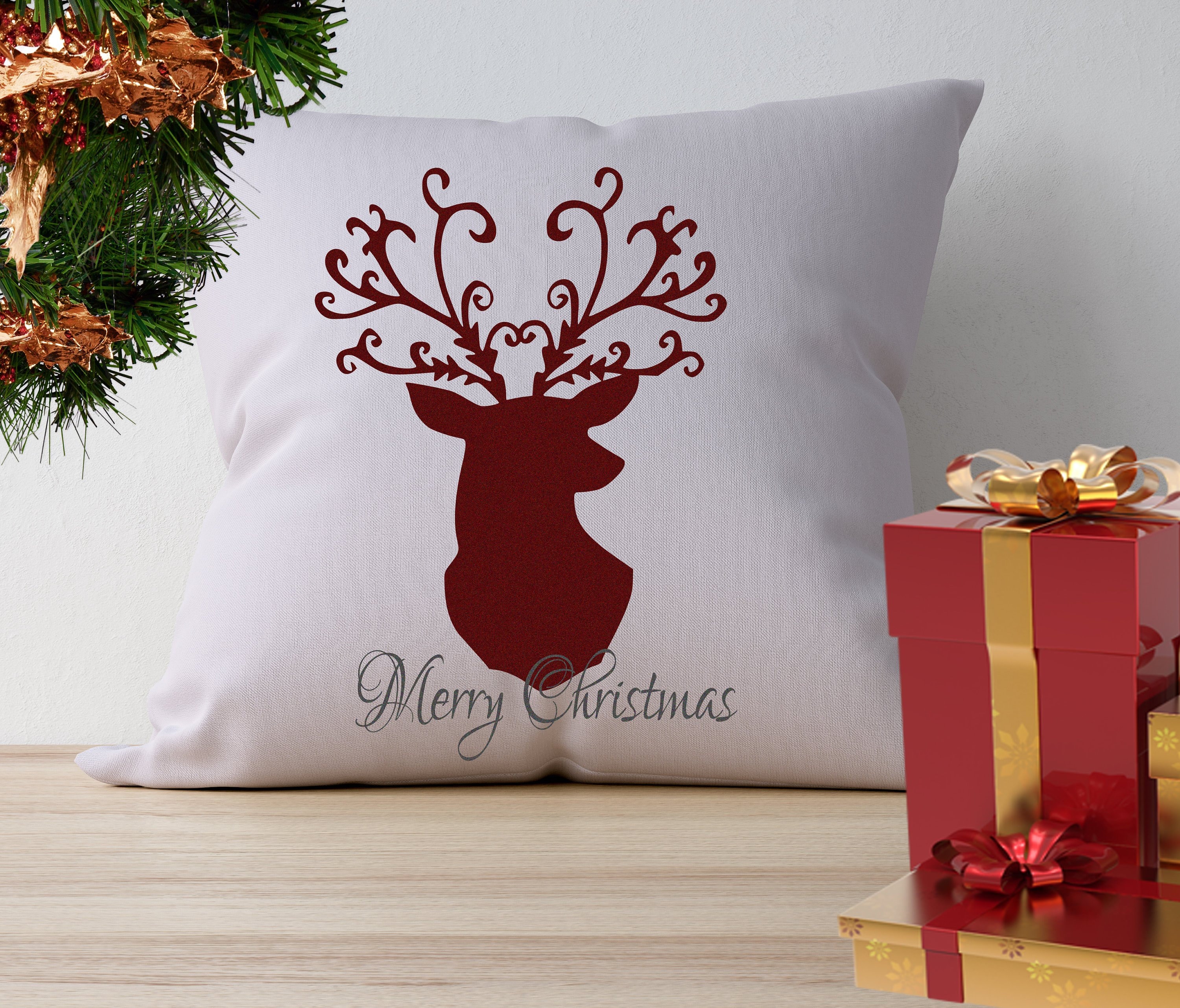 Download Christmas Reindeer SVG, Layered Merry Christmas SVG ...