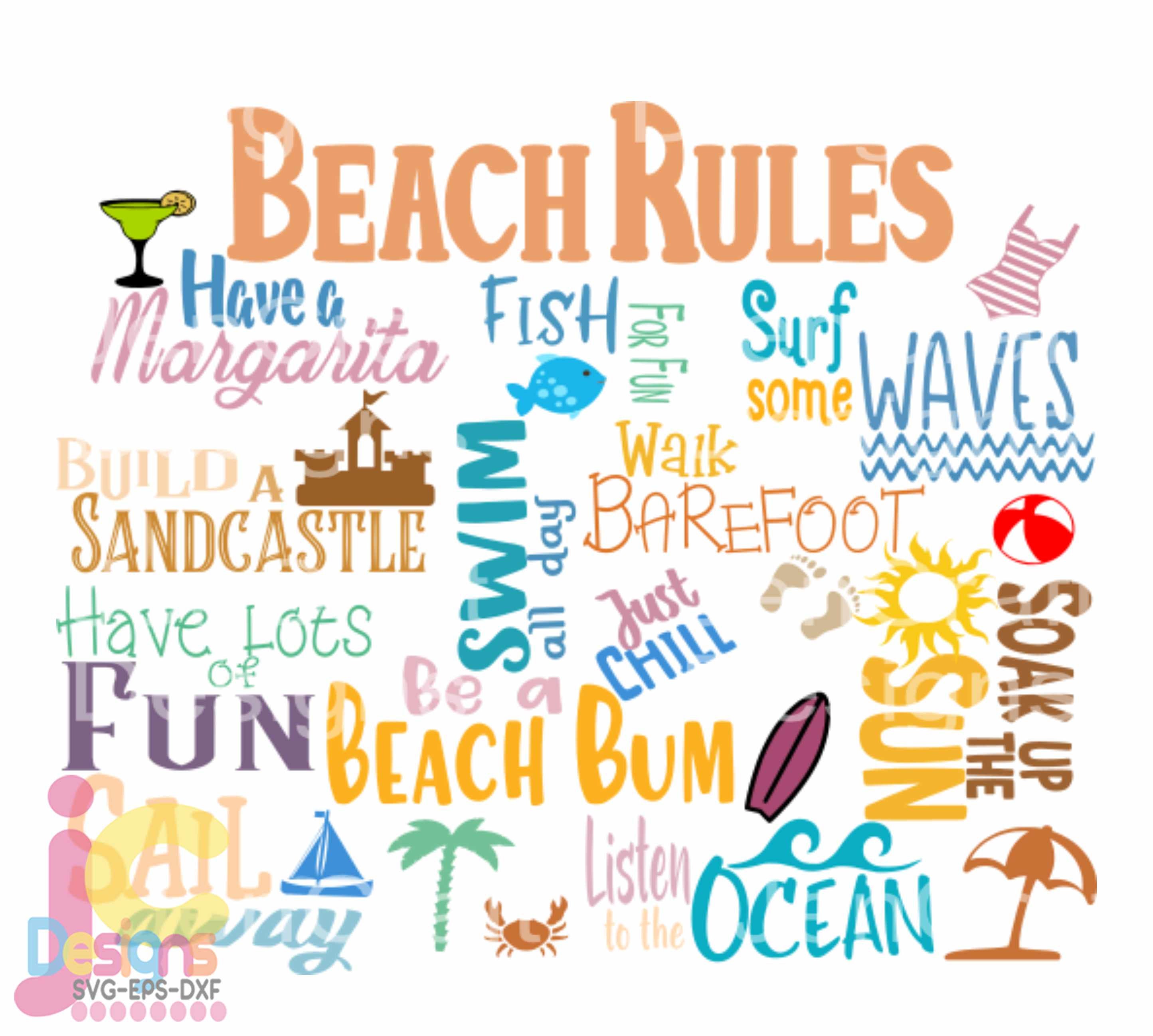 Summer Svg Beach Rules Svg Beach House Rules Beach Svg Summer Cut File Rules Svg Make Memories Svg Cut File In Svg Eps Dxf Png