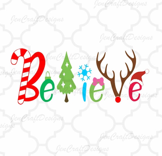 Download Christmas Believe svg file Christmas svg Anterls Santa Hat ...