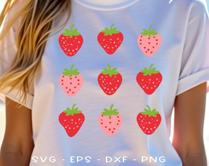 Strawberries Svg, Strawberry Festival png, Vintage Strawberry png, Summer berry clipart sublimation dtf, Svg, Eps, Dxf, Png