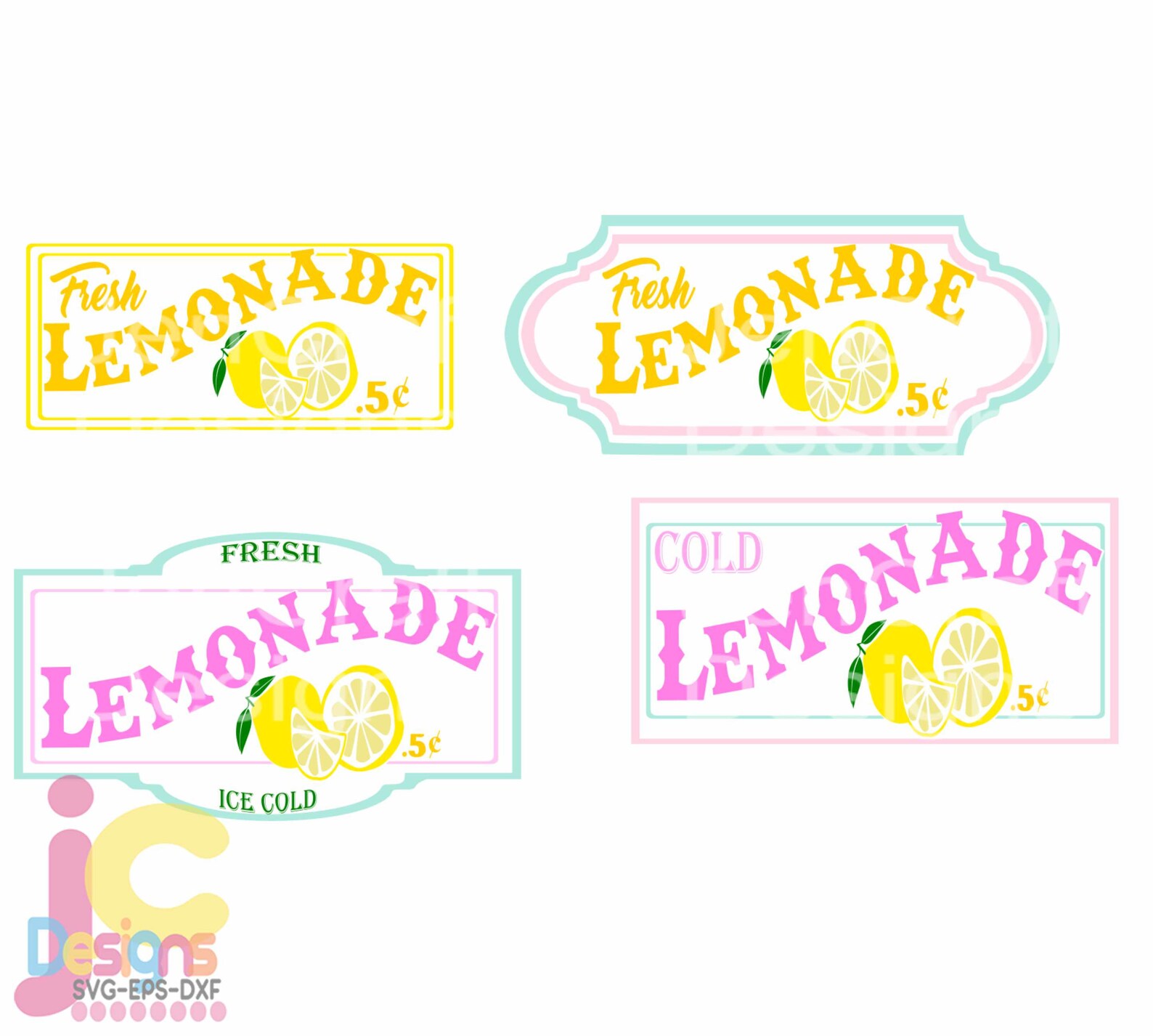 Lemon Svg Lemonade SVG Fresh lemonade stand sign art bundle Etsy