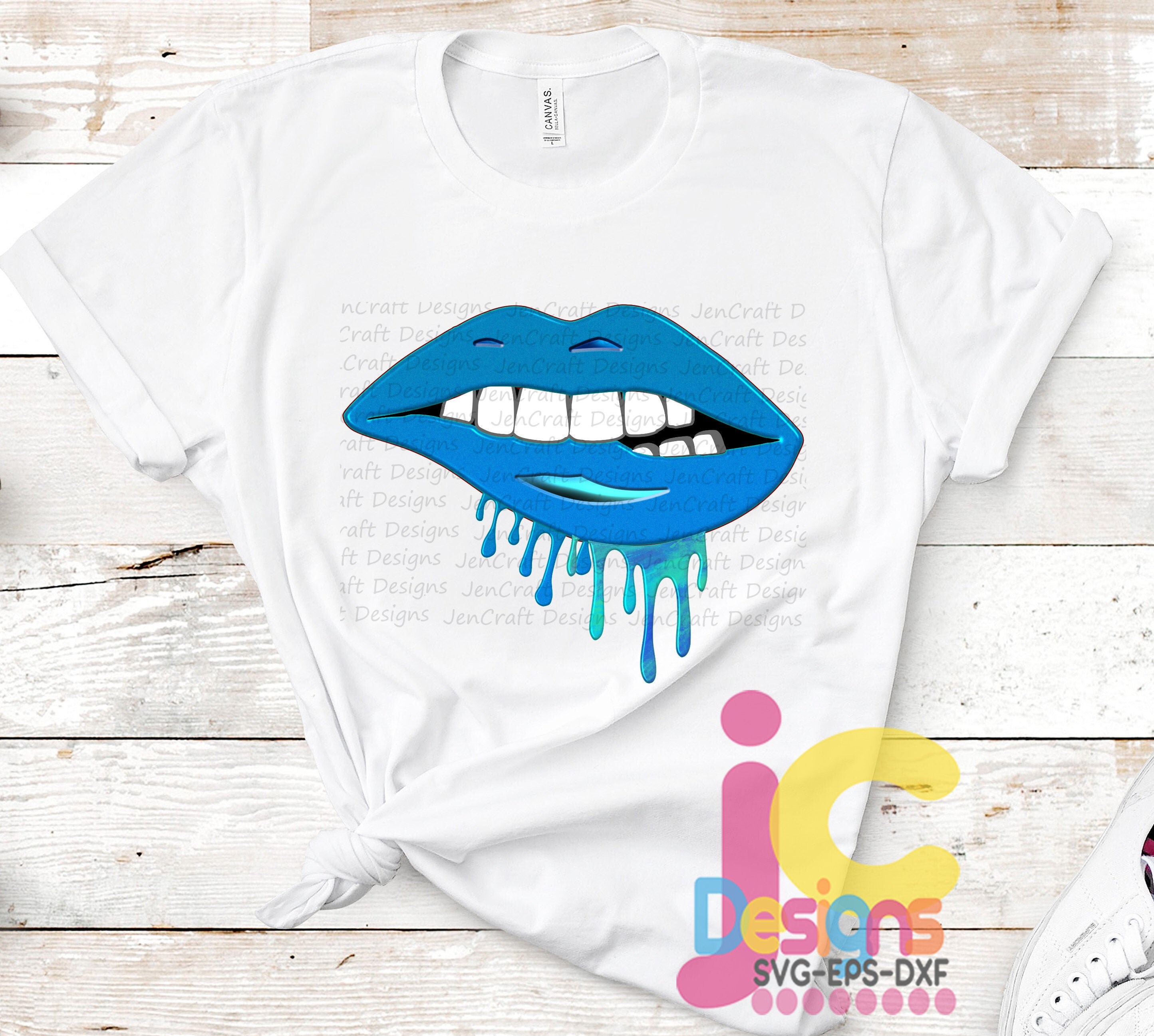 Download Dripping Lips Png Blue Glitter Drip Lips Sublimation Png Lips Clipart Lip Bite Mouth Teeth Lips Bite Png