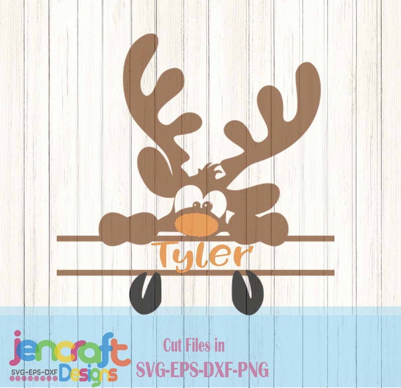 Download Peeking Reindeer svg Monogram Svg Split Monogram Christmas ...