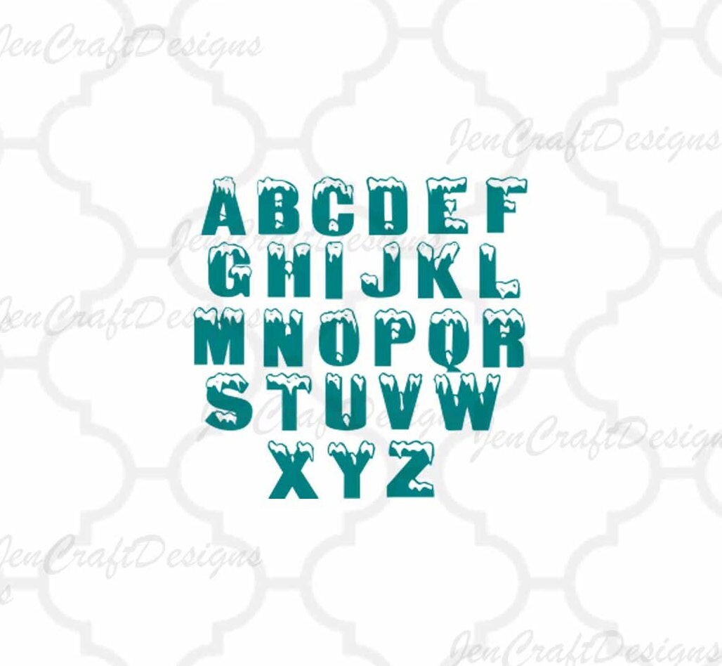 Download Snow Monogram SVG Font Alphabet, Svg Fonts, Cricut Fonts ...