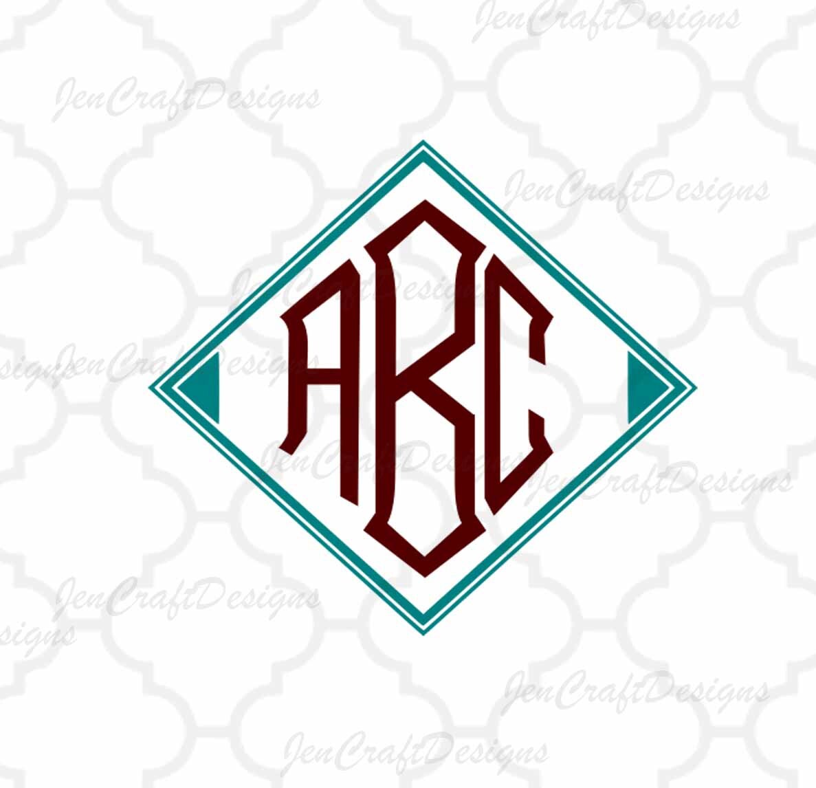Download Diamond Monogram Font Svg Eps Dxf Cut Files With Free Frames A To Z Alphabet For Cameo Cricut And Other Electronic Cutting Machines