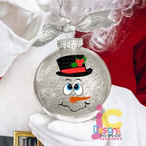 Sneeuwpop SVG, schattige sneeuwpop gezicht SVG Lady & man gezicht jongen meisje, Christmas Snow Man digitaal gesneden bestand Dxf, Eps, Png Instant Download afbeelding 4