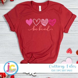 Be Kind Valentine Heart SVG: Love Cutting-bestanden (digitale download) afbeelding 4
