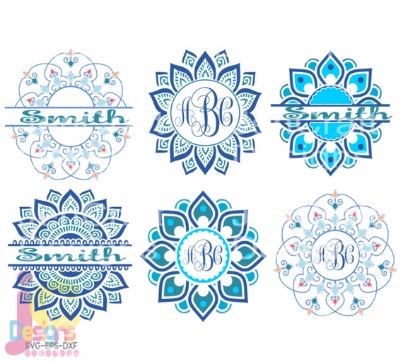 Download Ethnic Mandala Svg Pattern Round Monogram Frame Indian Boho Etsy