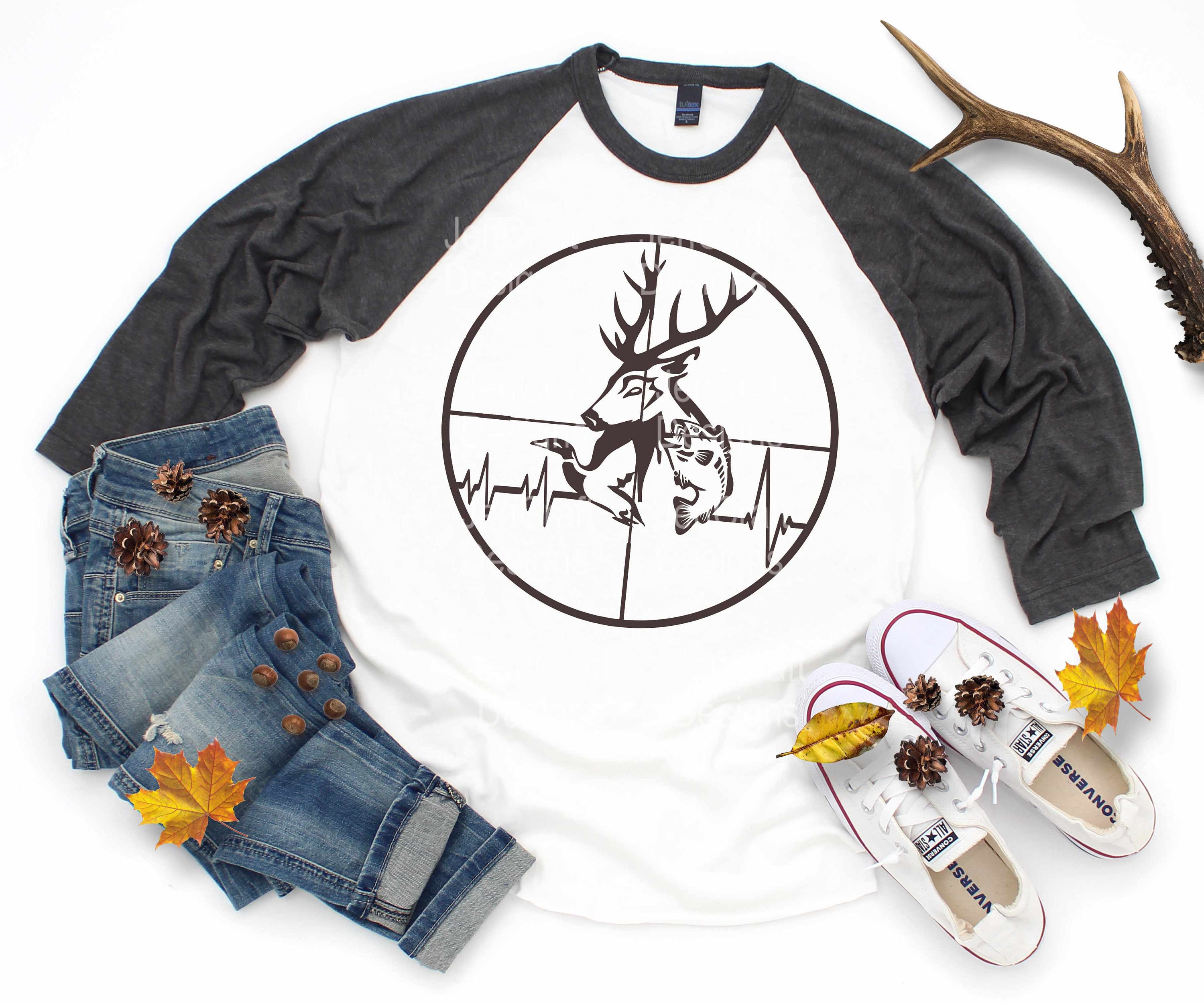 Download Duck Deer Fish Svg Gun Sight Crosshairs Dad Hunter Fishing Fisherman Hunting Svg Heartbeat Buck Svg Png Eps Dxf Laser Cricut Silhouette