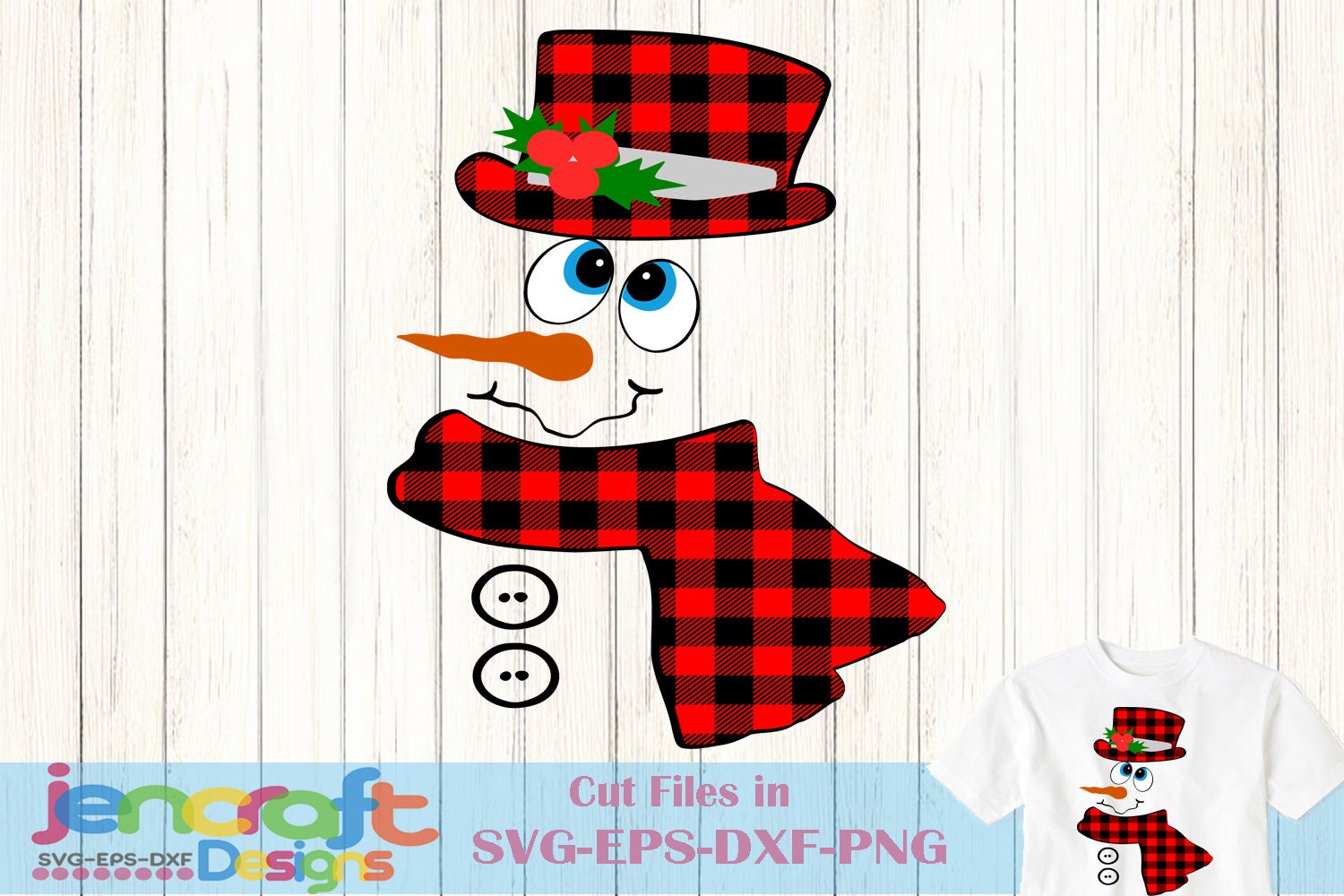 Download Buffalo Plaid Snowman SVG Christmas Holiday SVG DXF Eps ...