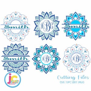 Ethnic Mandala SVG Pattern Round Monogram Frame, Indian Boho svg Zentangle svg dxf eps svg png Cricut, Silhouette designs for cricut