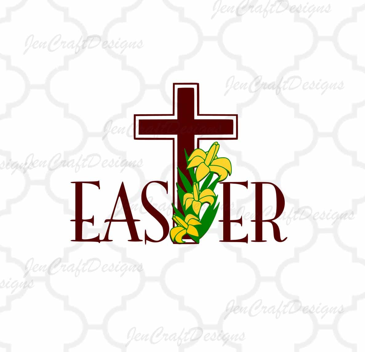 Easter Christian Cross Svg, Easter SVG,EPS,Dxf,Png. Svg Files for