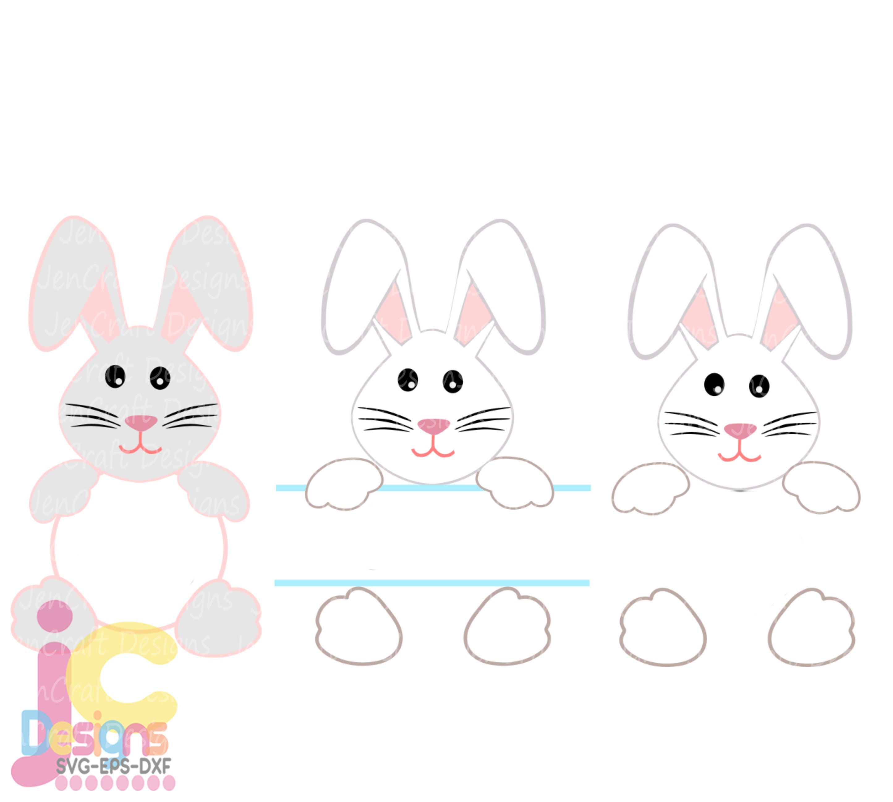 Download Easter svg floppy ears Bunny Monogram frame svg, bunny ear ...
