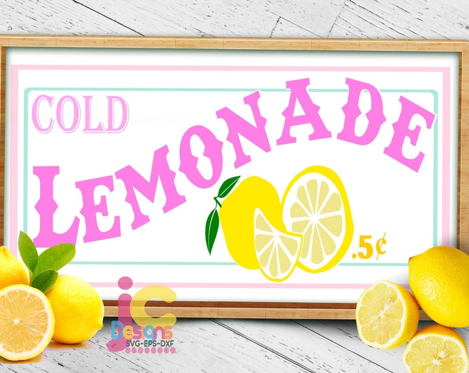Lemon Svg, fresh Lemonade SVG, lemonade stand sign art printable Cut file Sublimation Print Summer svg Cricut Silhouette SVG Eps Dxf Png