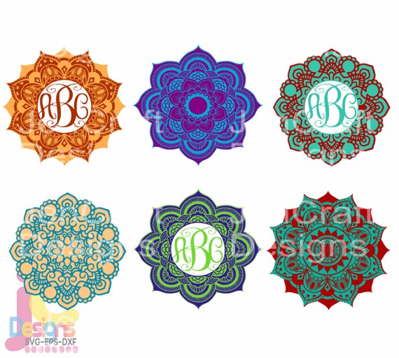 Download Mandala Svg Zentangle Monogram Layered Indian Boho Digital Etsy