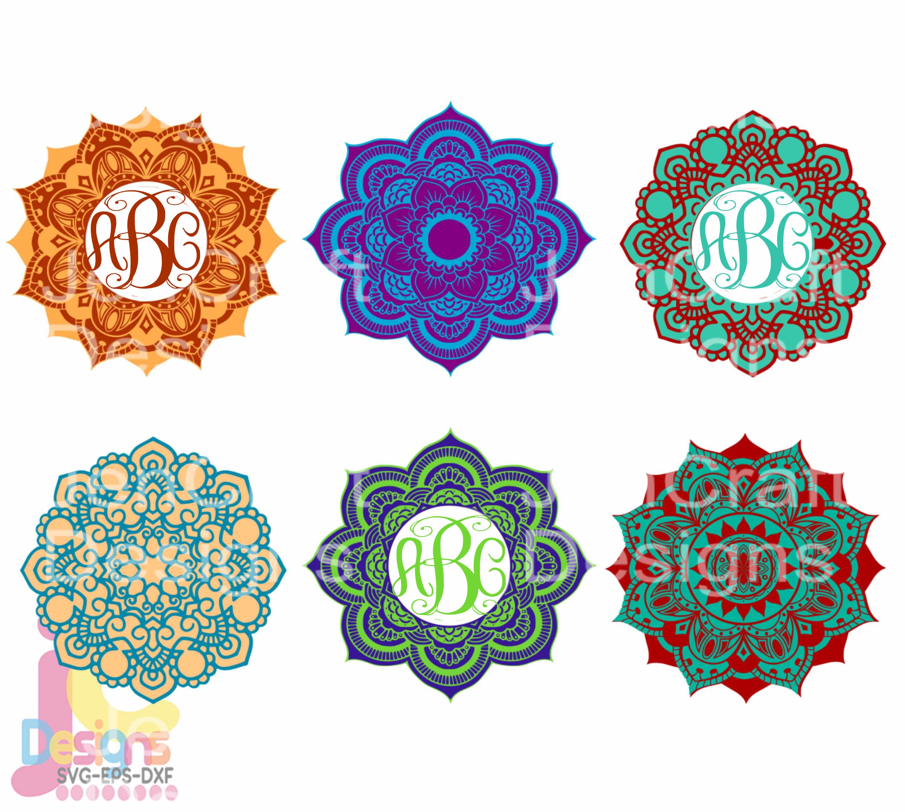 Download Mandala Svg Zentangle Monogram Layered Indian Boho Digital Etsy