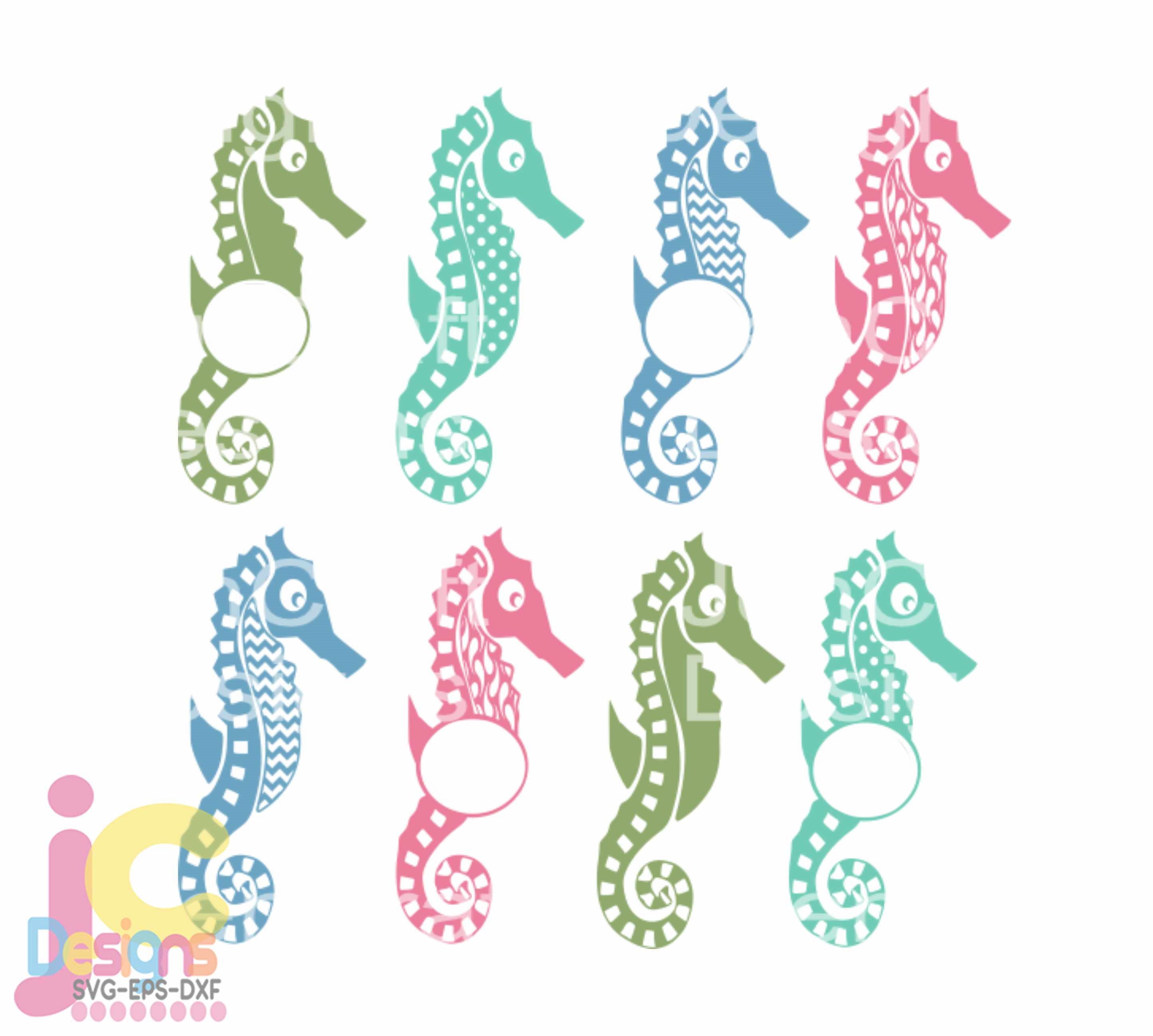 Download Seahorse Svg Summer Svg Pattern Beach Ocean Sealife Monogram Svg Kids Seahorses Svg Files Cricut Silhouette Digital Cut Files