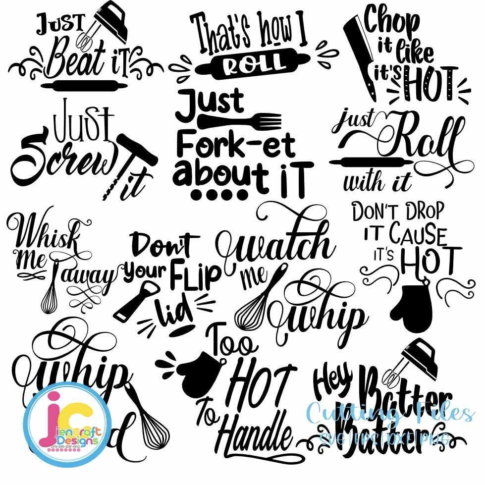 kitchen quotes, funny kitchen,dish towel,kitchen, cut file Stock Vector