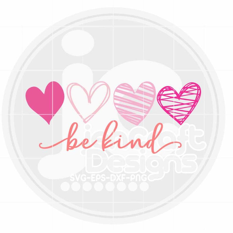 Be Kind Valentine Heart SVG: Love Cutting-bestanden (digitale download) afbeelding 5