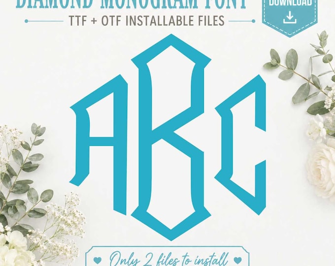 Diamond Monogram Font (TTF & OTF)